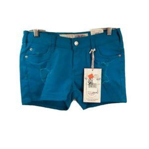 Soho Babe Juniors Womens Turquoise Short Shorts Distressed Look Sizes 5 - 15